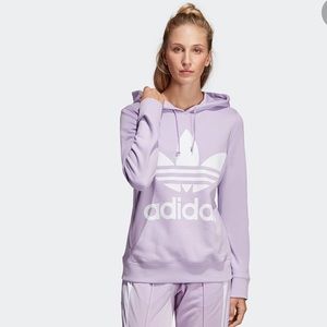 BNWT Adidas Originals Trefoil Hoodie Purple Lavender Sz XS